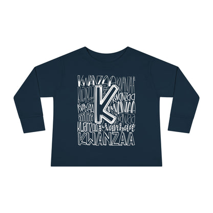 Kwanzaa Wordcloud Toddler Long Sleeve Tee