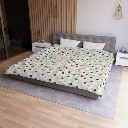 Love Letters & Honeycomb Microfiber Duvet Cover