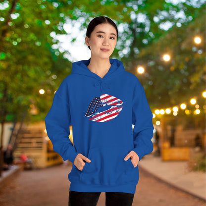 American Flag Lips Heavy Blend™ Hooded Sweatshirt