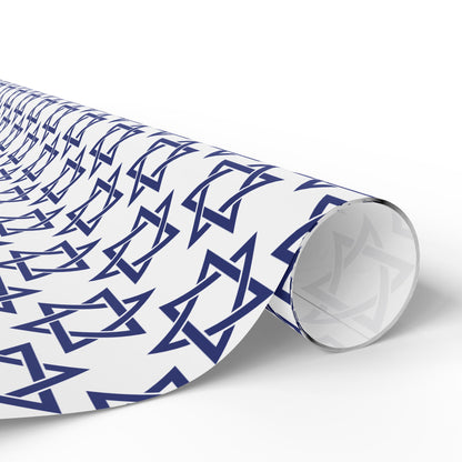 Star of David Hanukkah Wrapping Paper