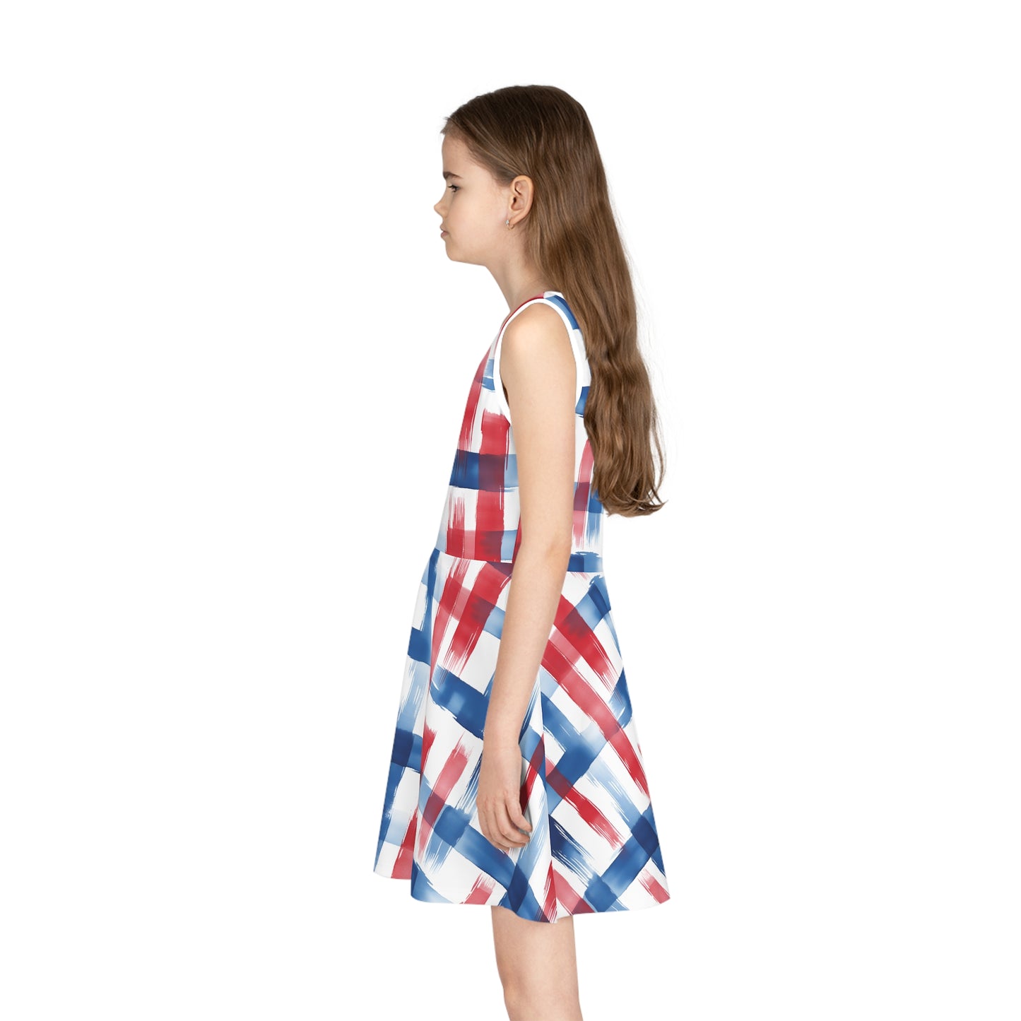 Liberty Strokes Girls' Sleeveless Sundress