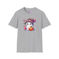 Cute Ghost w/Pumpkin and Pink Drink Adult T-shirt