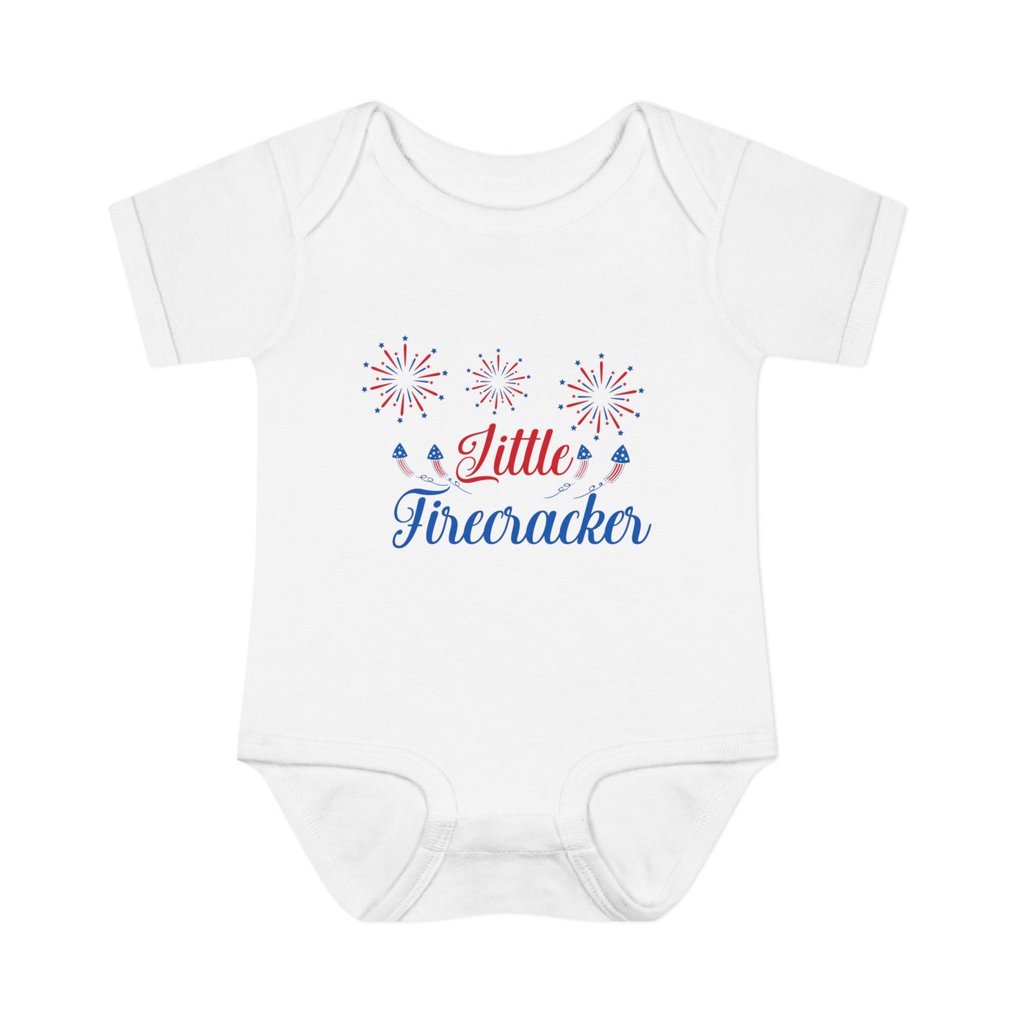 Little Firecracker Baby Rib Bodysuit