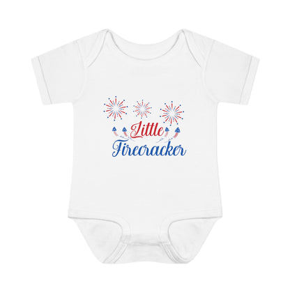 Little Firecracker Baby Rib Bodysuit