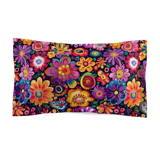 Floral Fiesta Microfiber Pillow Sham
