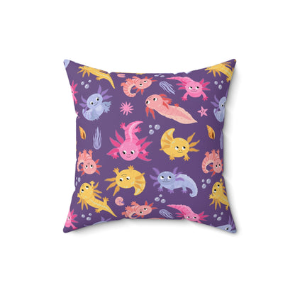 Axolotl Adventures Throw Pillow