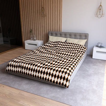 Midnight Ember Harlequin Microfiber Duvet Cover