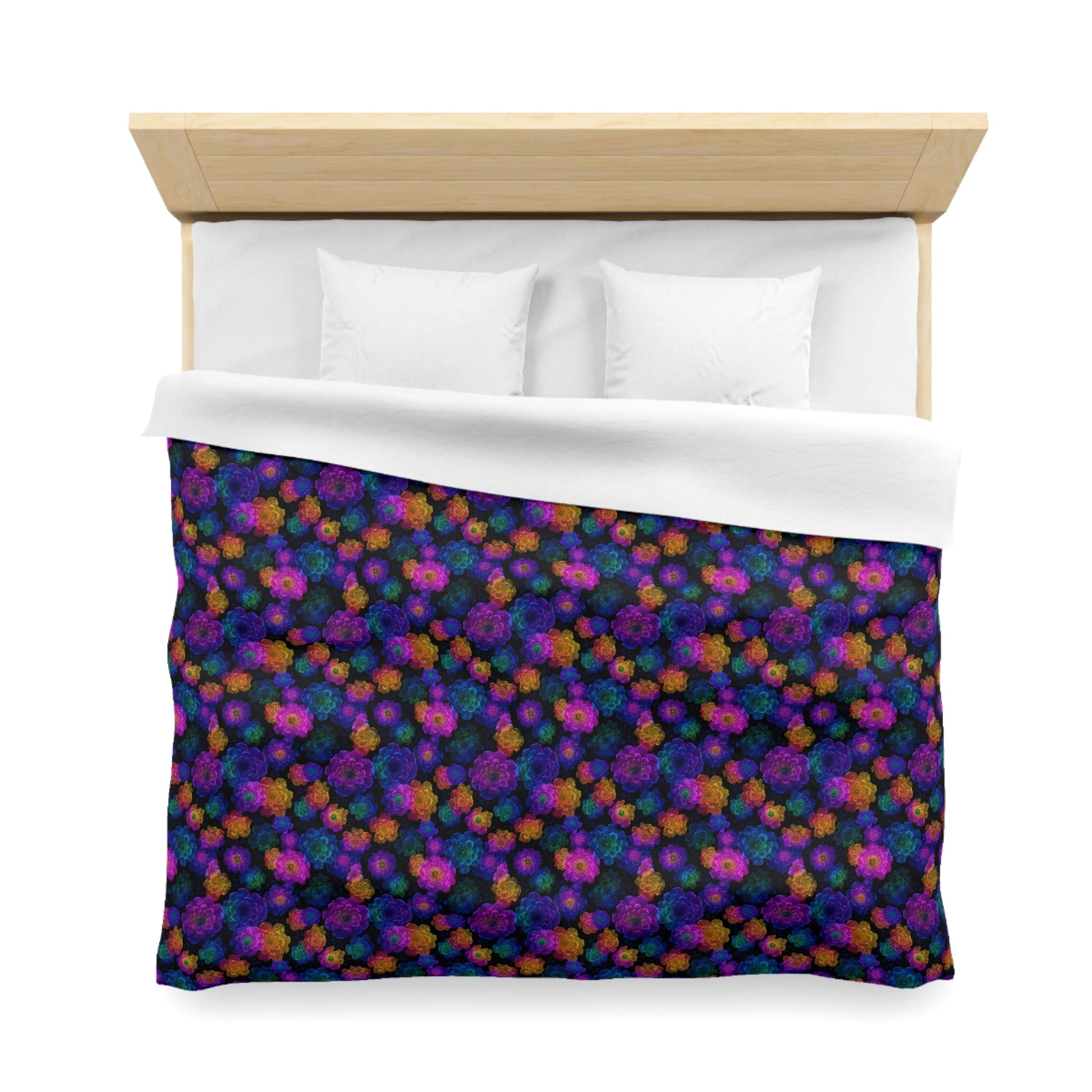 Luminous Carnations Microfiber Duvet Cover