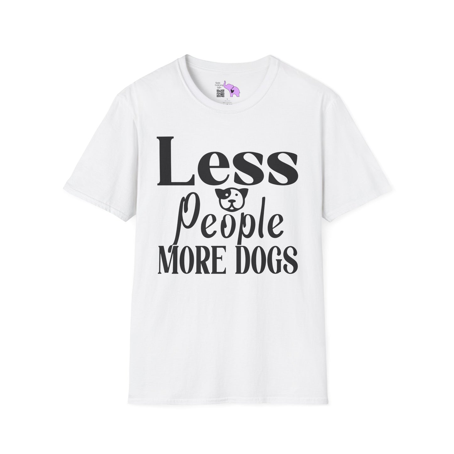 Less People More Dogs Adult T-shirt