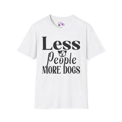 Less People More Dogs Adult T-shirt