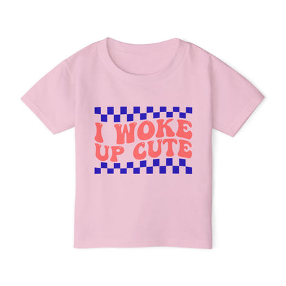 I Woke Up Cute Heavy Cotton™ Toddler T-shirt