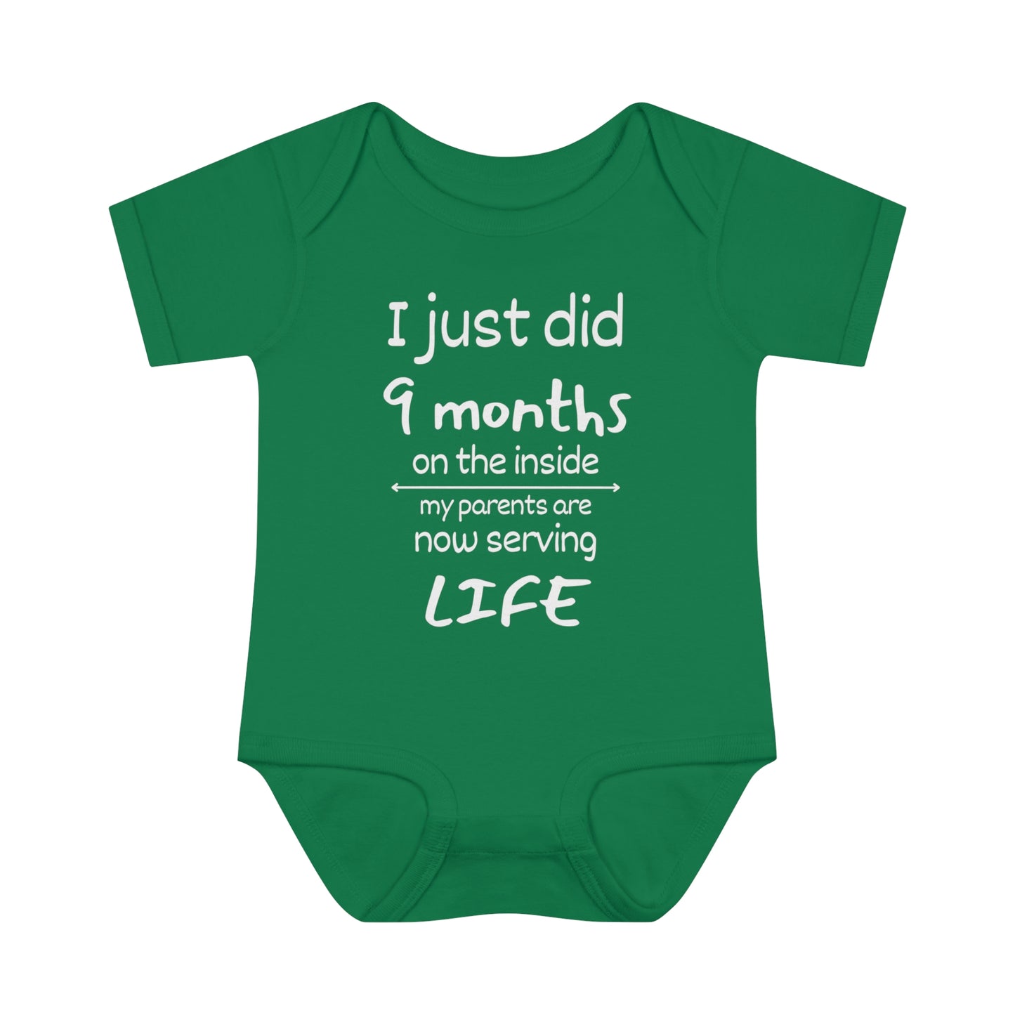 I Just Did 9 Months on the inside Infant Baby Rib Bodysuit