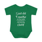 I Just Did 9 Months on the inside Infant Baby Rib Bodysuit