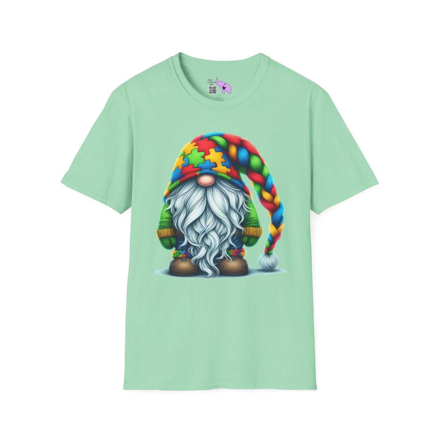 Autism Awarness Gnome Adult T-shirt