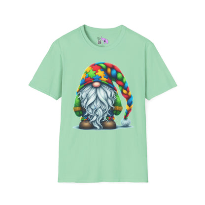 Autism Awarness Gnome Adult T-shirt