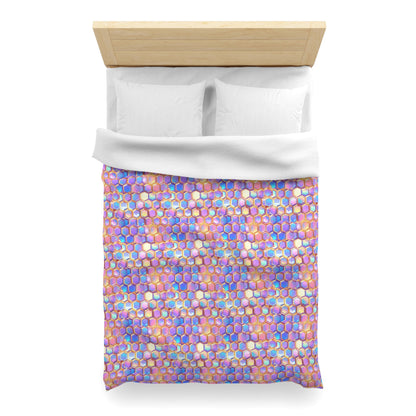 Aurora Hexagons Microfiber Duvet Cover