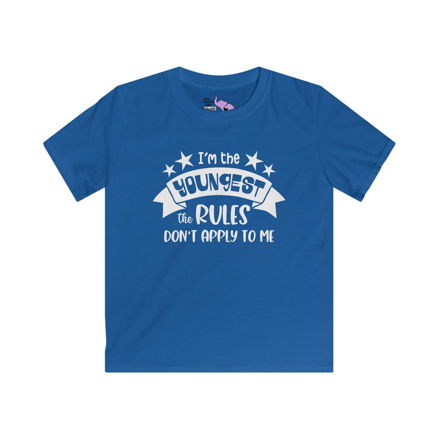 I'm The Youngest The Rules Don't Apply To Me Youth Softstyle Tee