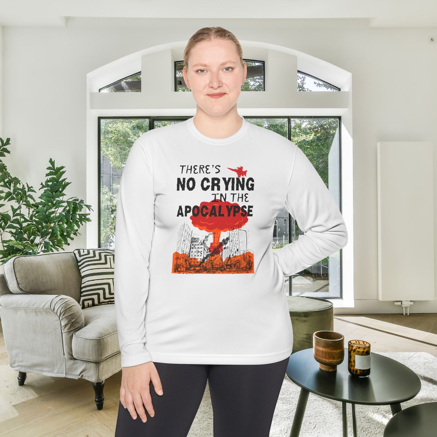There's No Crying In The Apocolypse Unisex Lightweight Long Sleeve Tee