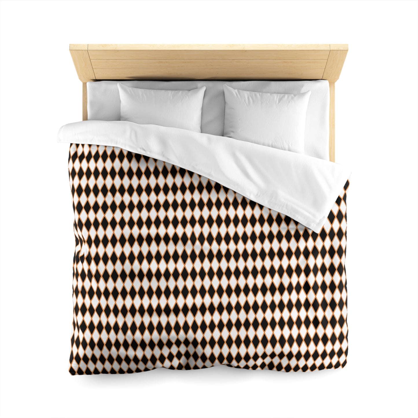 Midnight Ember Harlequin Microfiber Duvet Cover