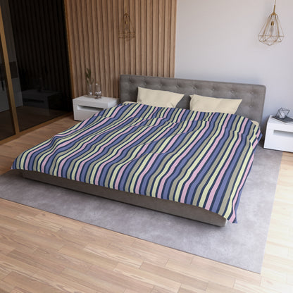 Earthy Stripes Microfiber Duvet Cover