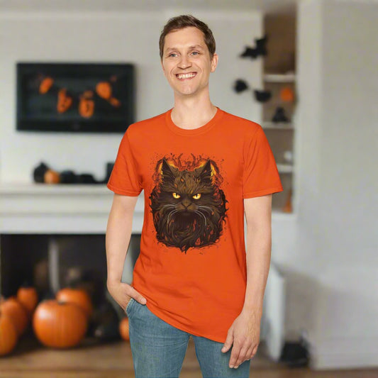 Creepy Black Cat T-shirt