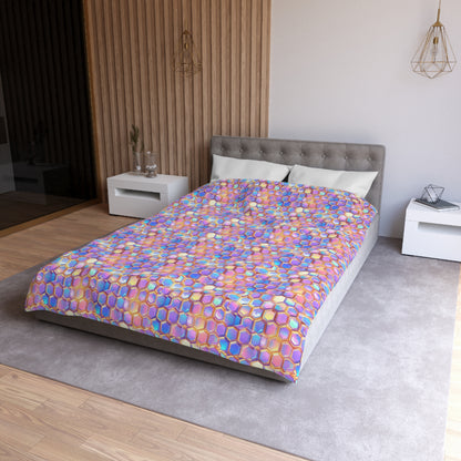 Aurora Hexagons Microfiber Duvet Cover