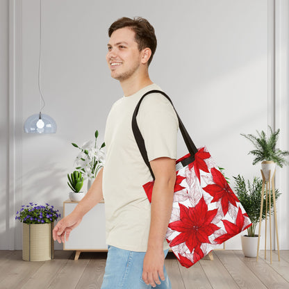 Christmas Blossom Sketch Canvas Tote Bag