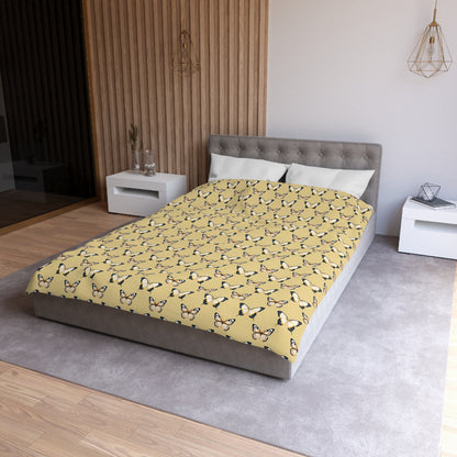 Golden Flutter Microfiber Duvet Cover