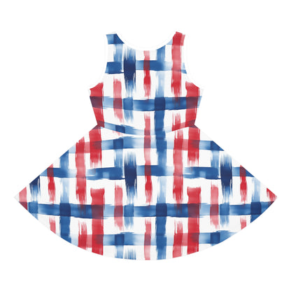 Liberty Strokes Girls' Sleeveless Sundress