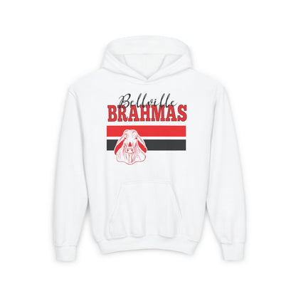 Ballville Brahmas w/Mascot & Stripes Youth Heavy Blend Hoodie