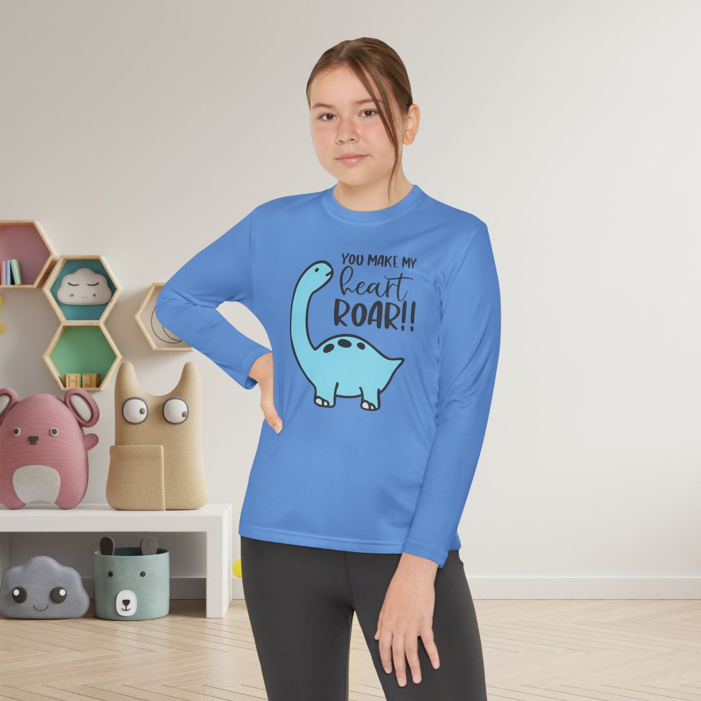 You Make My Heart Roar!! Youth Long Sleeve Tee