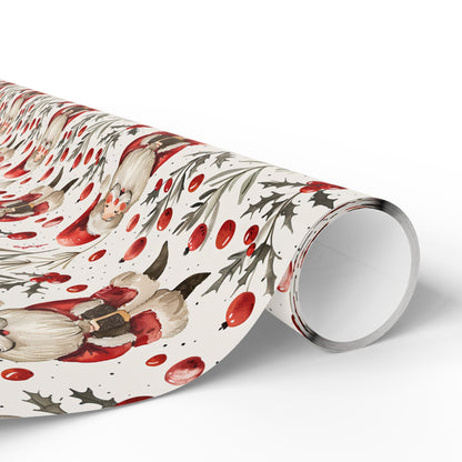 Jingle & Holly Santa Wrapping Paper