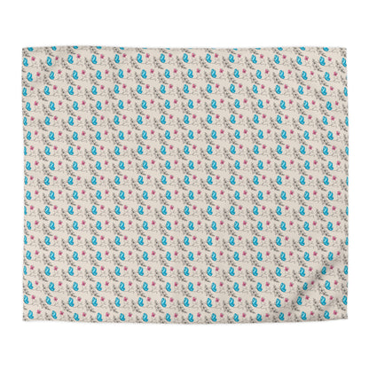 Butterfly Doodles Microfiber Duvet Cover