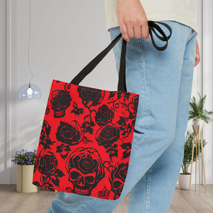 Crimson Masquerade Canvas Tote Bag