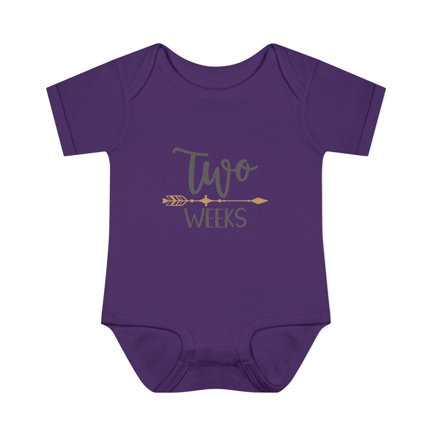 Golden Arrow Milestone Baby Bodysuit-Two Weeks