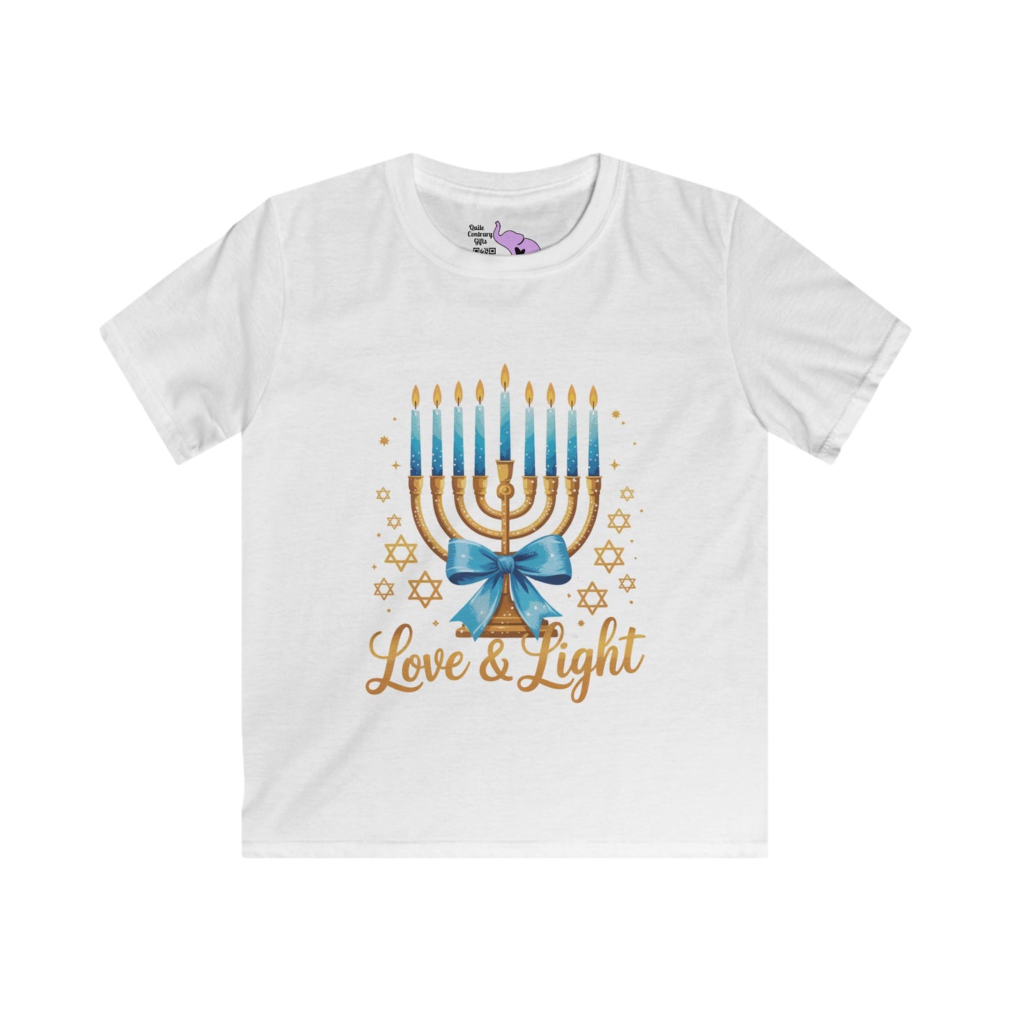 Love & Light Menorah Youth Softstyle Tee