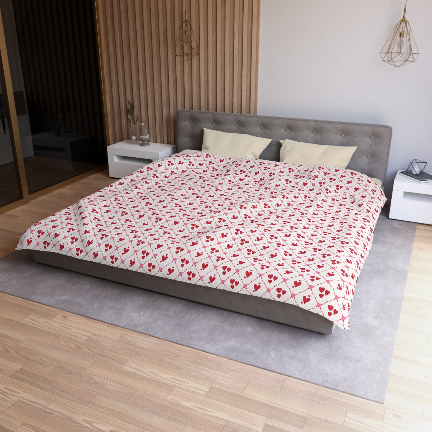 Cupid’s Lattice Microfiber Duvet Cover