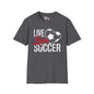 Live Love Soccer Adult T-shirt
