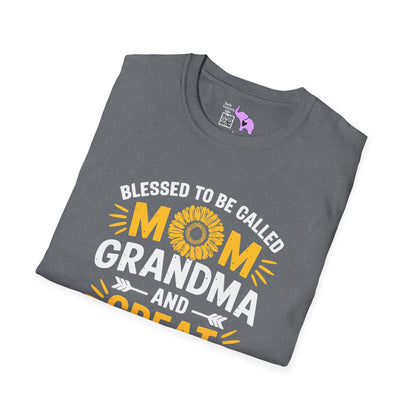 Blessed To Be Called Mom Grandma Great Grandma Adult T-shirt