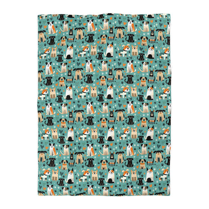 Happy Hounds Microfiber Duvet Cover