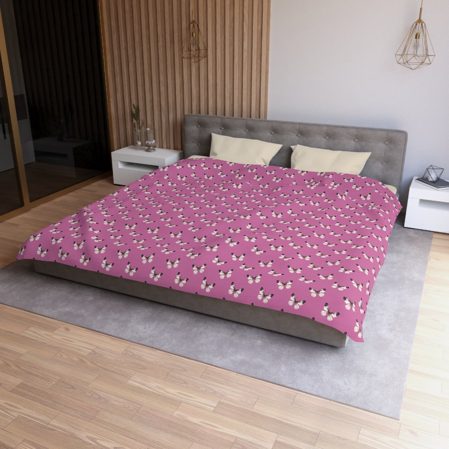 Blush Flutter Microfiber Duvet Cover