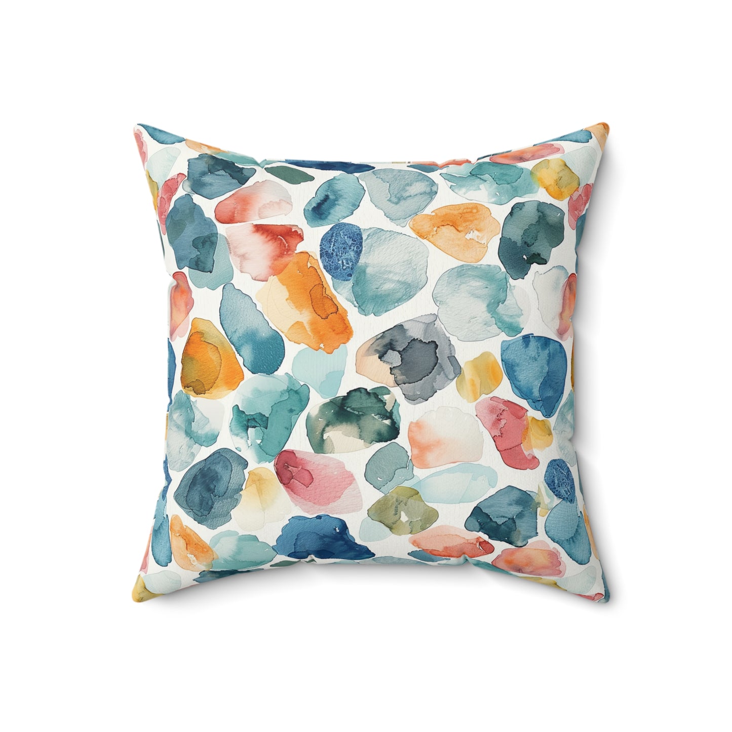 Watercolor Pebble Terrazzo Throw Pillow