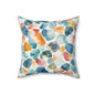 Watercolor Pebble Terrazzo Throw Pillow