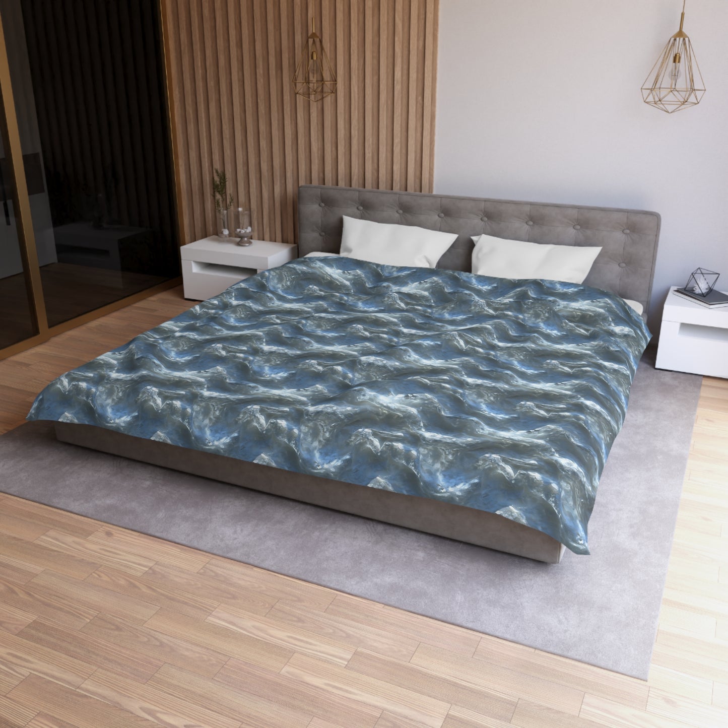 Snowdrift Sheer & Lace Duvet Bedding Set