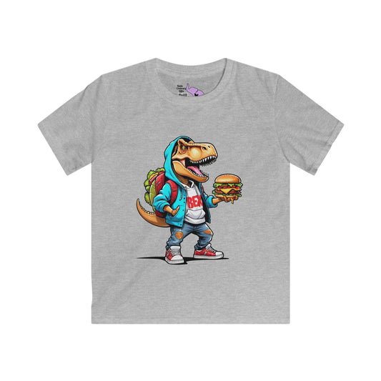Dinosaur Hamburger Youth Softstyle Tee