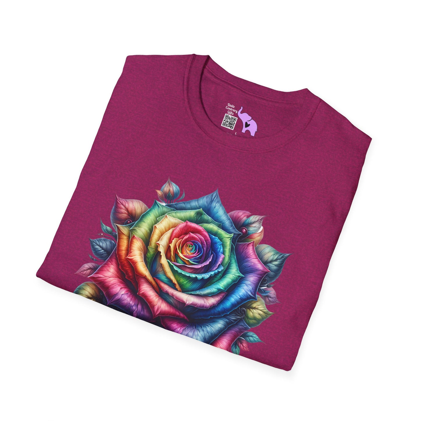Colorful Rose Adult T-shirt