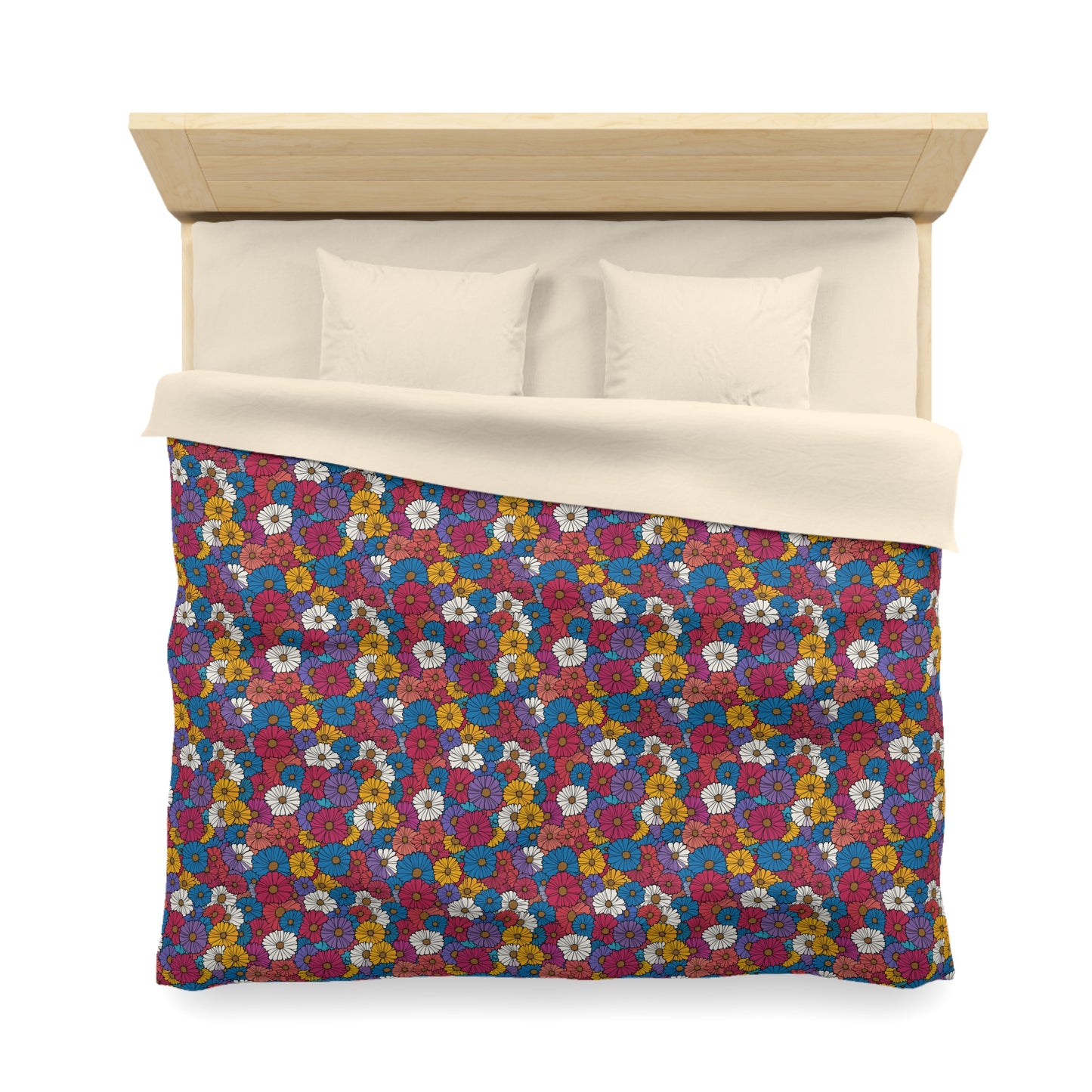 Vivid Bloom Microfiber Duvet Cover