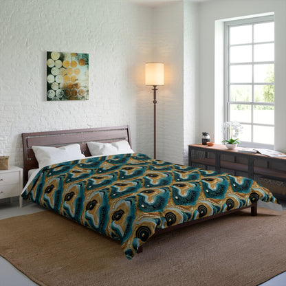 Gilded Ocean Veins Comforter