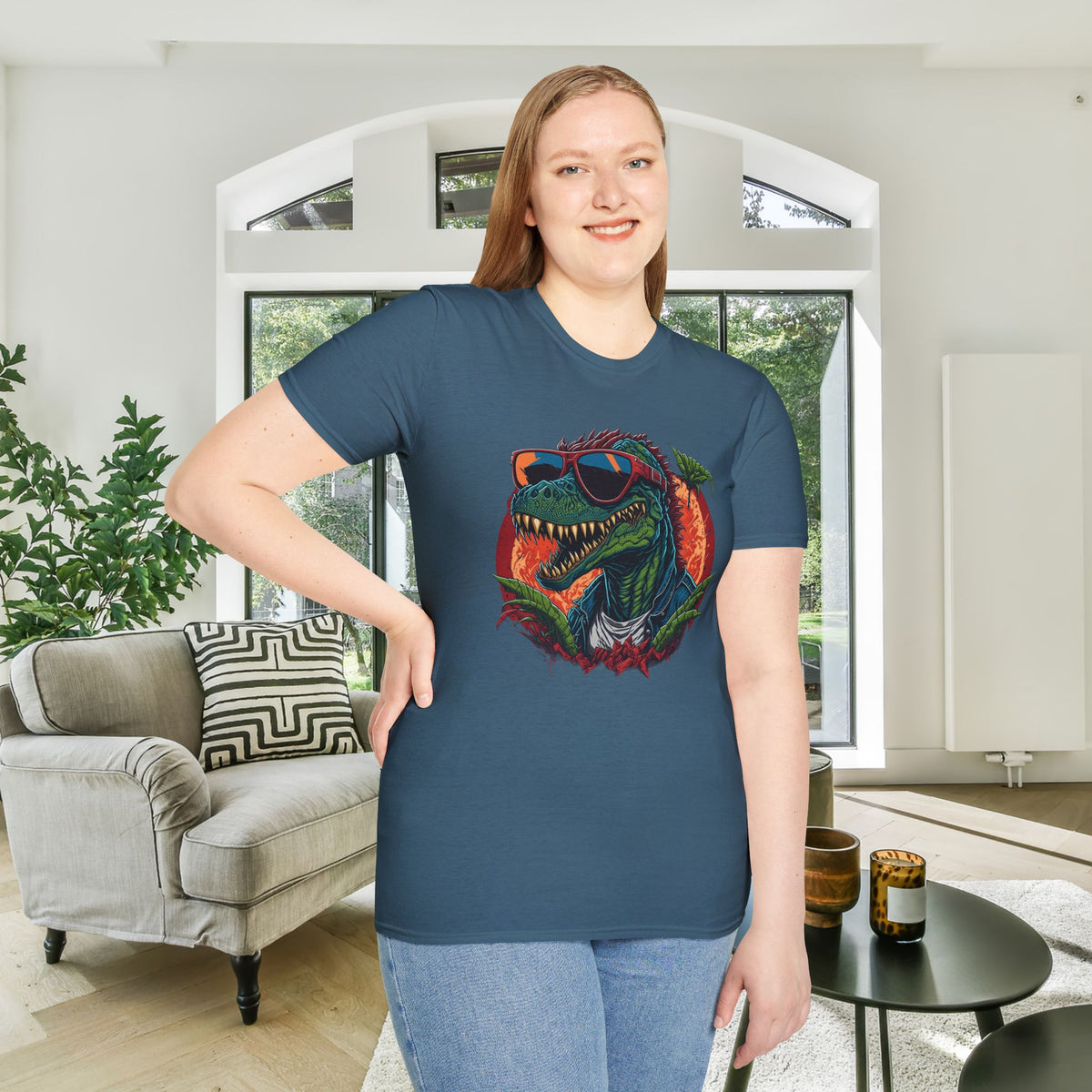 Cool Dinosaur Adult T-shirt