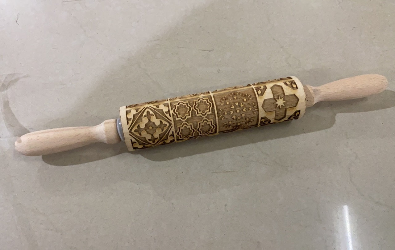 Decorative Embossed Rolling Pins for Baking